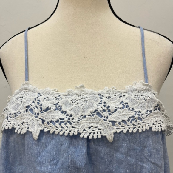 Blank NYC Perfect Strangers Lace Trim Linen Tank Size XS - Picture 3 of 9